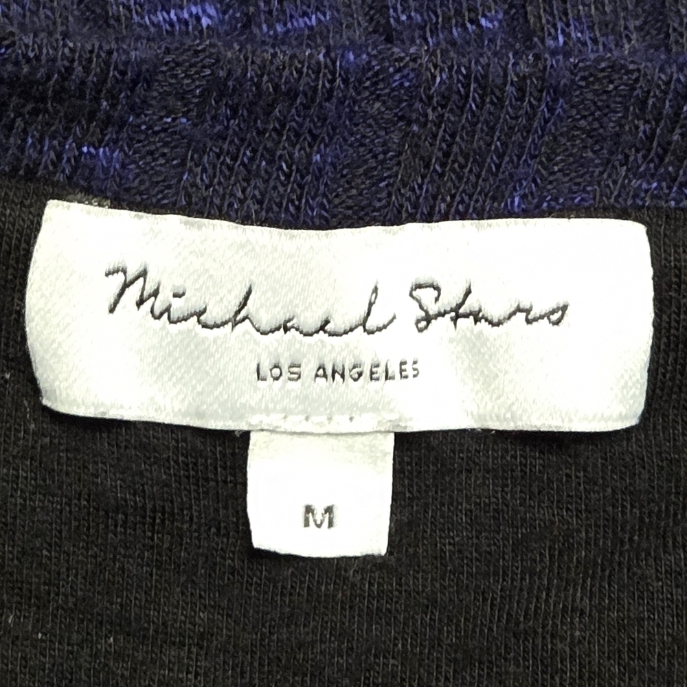 Michael Stars Dress Ivy Ribbed Crewneck Midi Dress Moziac Blue Medium - Picture 9 of 10